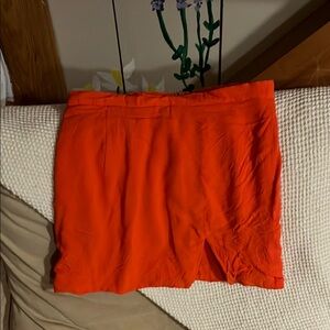 Olivaceous Mini Skirt with Slit